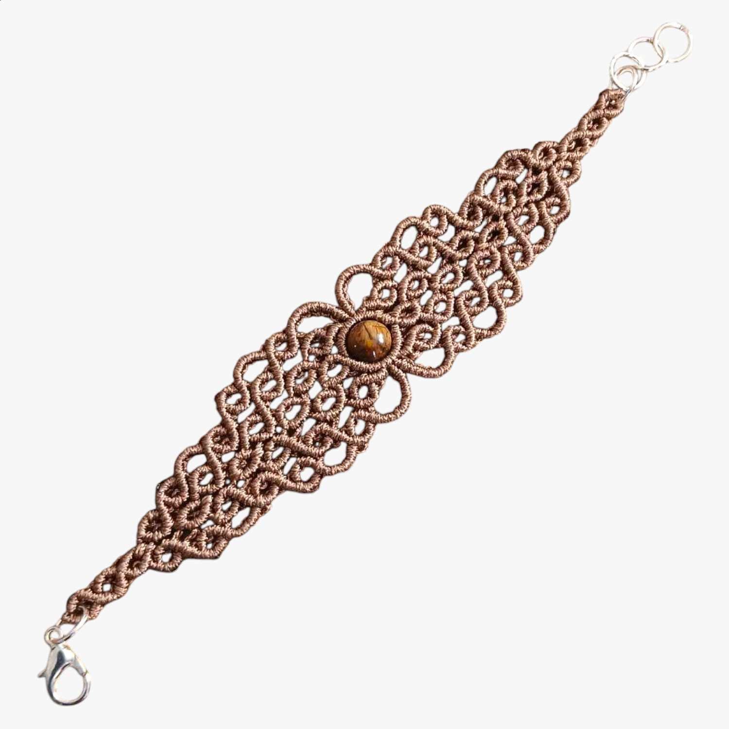 Bracelet Résille Perle Oeil de tigre Bracelet Résille Perle Oeil de tigre