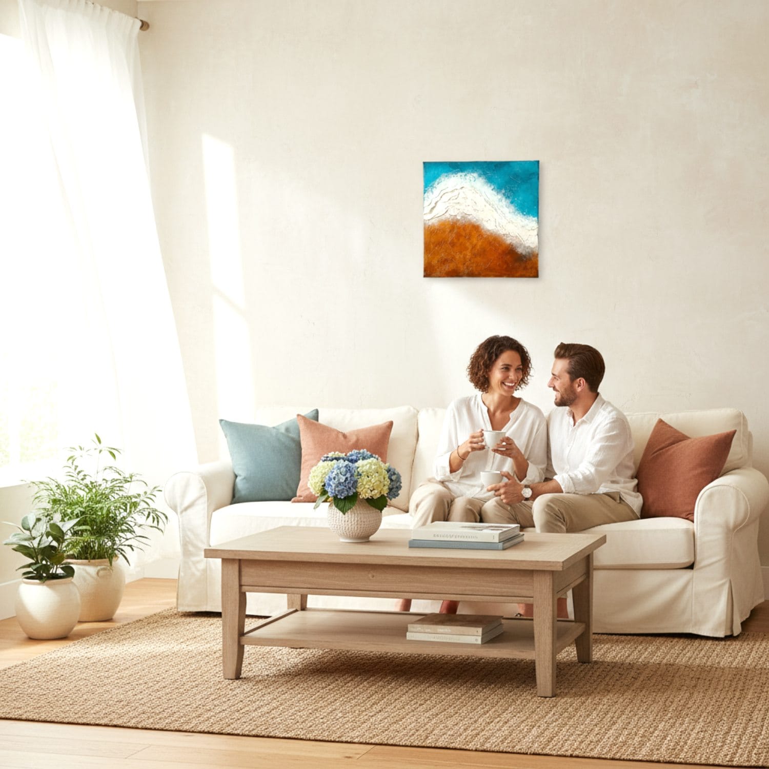 Tableau texturé Vague lifestyle