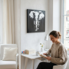 Tableau texture sagesse éléphant lifestyle