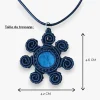 Pendentif Spirale Labradorite - taille du tressage